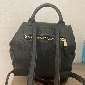 Tory Burch Whipstitch Logo Mini Backpack B… Tas Tory Burch 40916 Whipstitch Logo Mini Bag Bark Original  main image 4